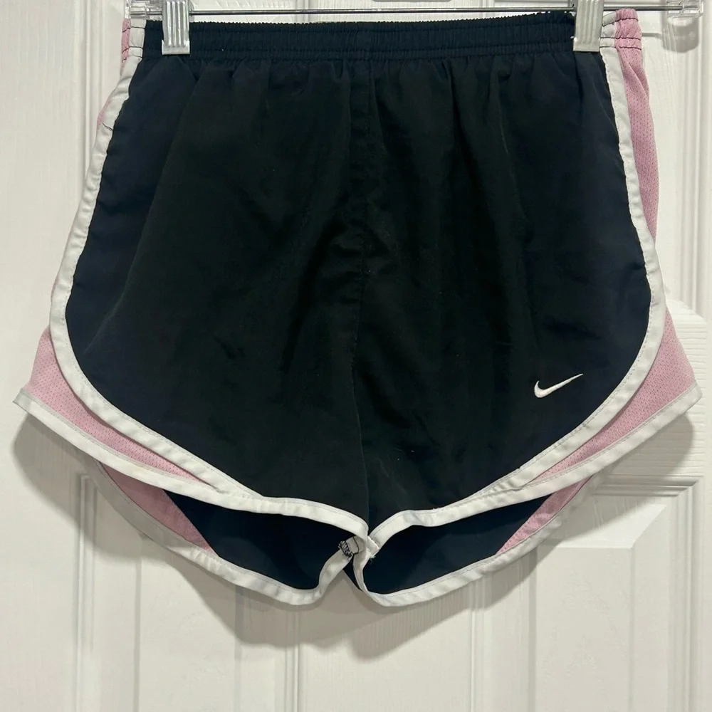 Nike Black and Pink Athletic‎ Shorts Lightweight Design
